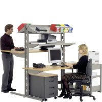 PC-Stationen und Steh-Arbeitspl&auml;tze zweiseitige Nutzung 44-19445